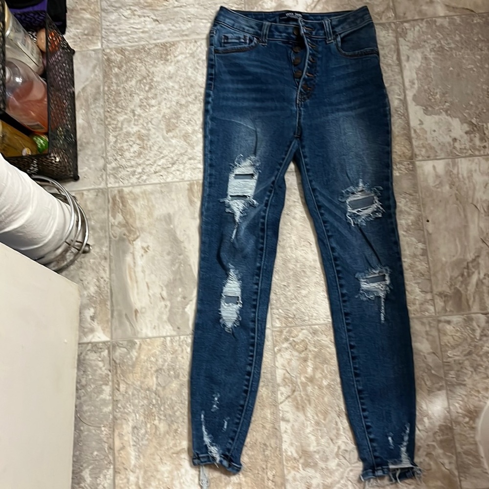 Size 3 wax jeans button fly